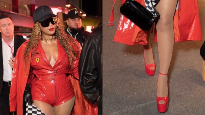 Platform Merah Beyoncé Guncang F1 Grand Prix!